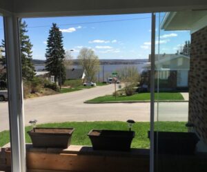 Clear glass patio view
