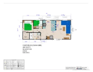 2025 General Coach Stock Park Models - Flexton - 3-season park model - plan - BR Lifestyle, Ontario