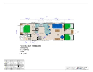 2025 General Coach Stock Park Models - Freedom 2 - 3-season park model - plan - BR Lifestyle, Ontario