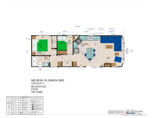 2025 General Coach Stock Park Models - Melrose - 3-season park model - plan - BR Lifestyle, Ontario